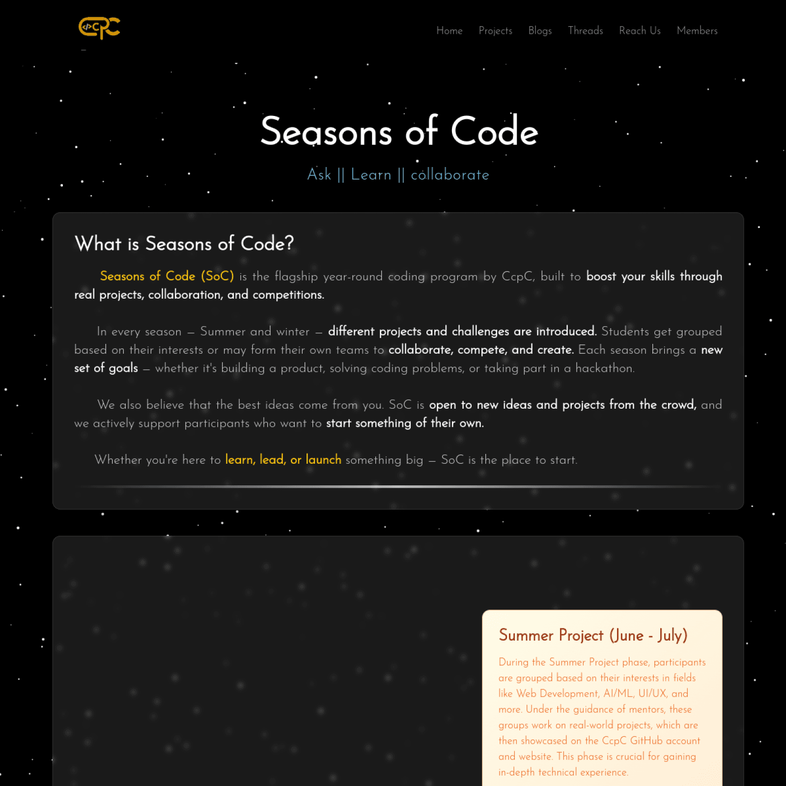 Live capture from the CCPC website