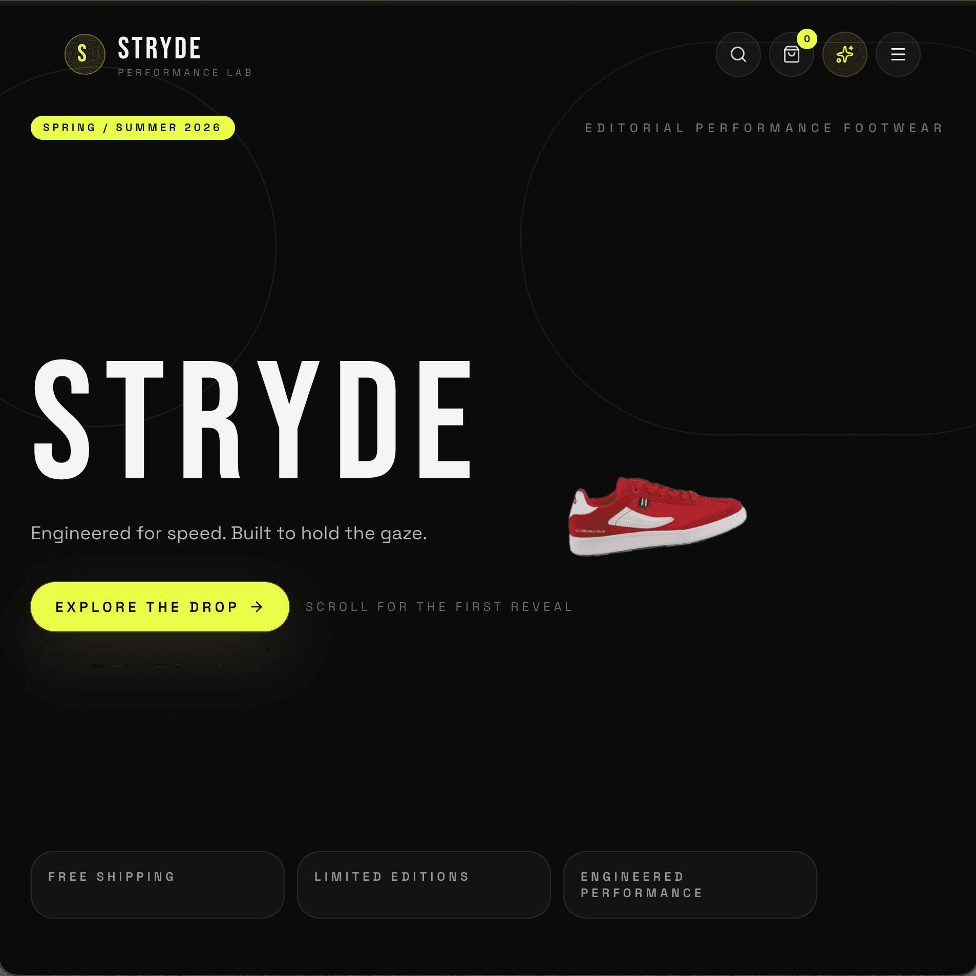 Live capture from Stryde website